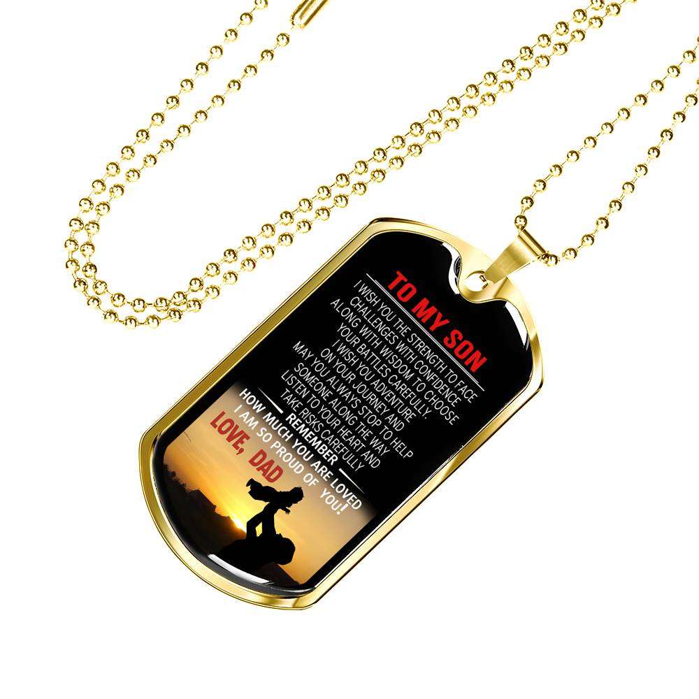 Son Dog Tag, Dog Tag For Son, Gift For Son, Son Necklace, Father And Son Dog Tag-110 Gifts For Son Rakva