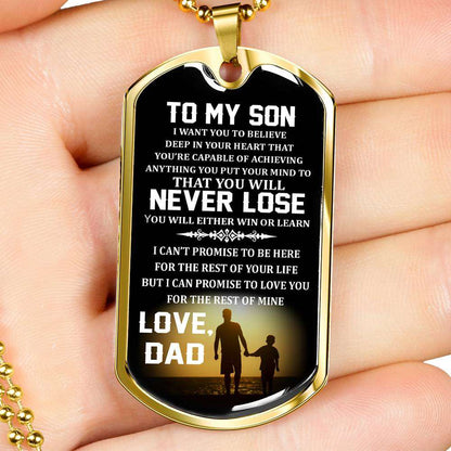 Son Dog Tag, Dog Tag For Son, Gift For Son, Son Necklace, Father And Son Dog Tag-111 Gifts For Son Rakva