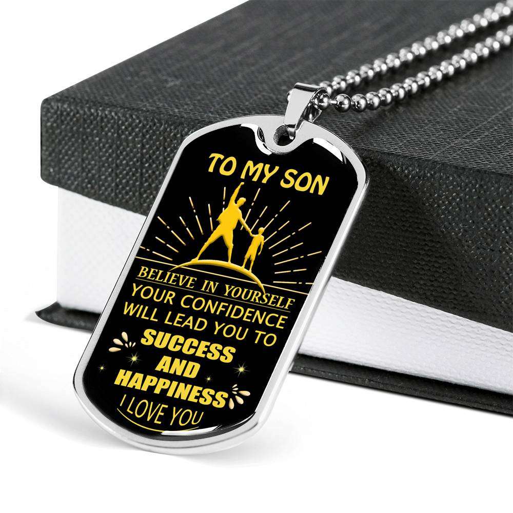 Son Dog Tag, Dog Tag For Son, Gift For Son, Son Necklace, Father And Son Dog Tag-112 Gifts For Son Rakva