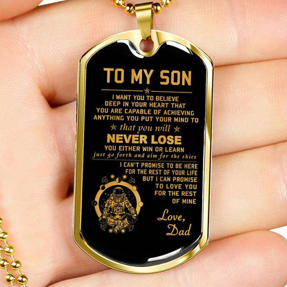 Son Dog Tag, Dog Tag For Son, Gift For Son, Son Necklace, Father And Son Dog Tag-114 Gifts For Son Rakva