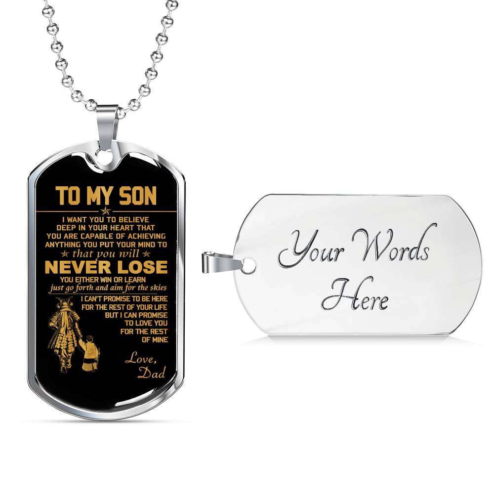 Son Dog Tag, Dog Tag For Son, Gift For Son, Son Necklace, Father And Son Dog Tag-115 Gifts For Son Rakva
