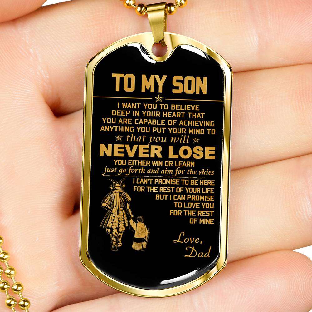 Son Dog Tag, Dog Tag For Son, Gift For Son, Son Necklace, Father And Son Dog Tag-115 Gifts For Son Rakva