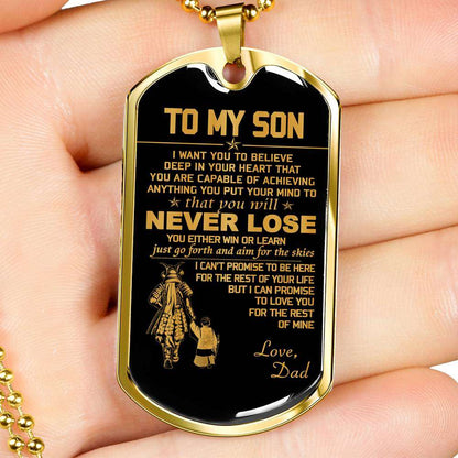 Son Dog Tag, Dog Tag For Son, Gift For Son, Son Necklace, Father And Son Dog Tag-115 Gifts For Son Rakva