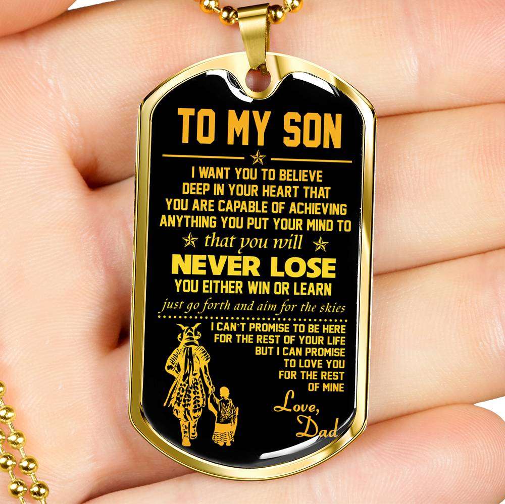 Son Dog Tag, Dog Tag For Son, Gift For Son, Son Necklace, Father And Son Dog Tag-117 Gifts For Son Rakva