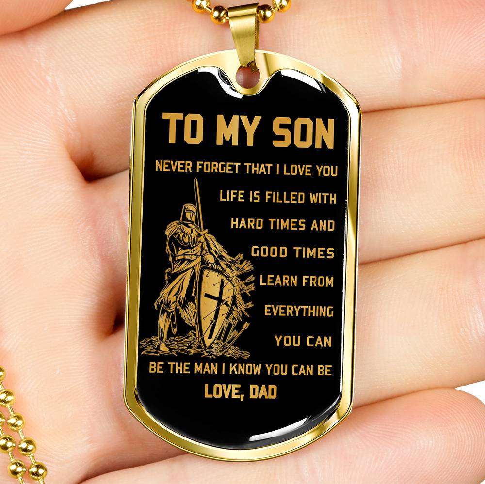 Son Dog Tag, Dog Tag For Son, Gift For Son, Son Necklace, Father And Son Dog Tag-118 Gifts For Son Rakva