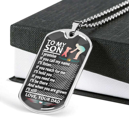 Son Dog Tag, Dog Tag For Son, Gift For Son, Son Necklace, Father And Son Dog Tag-119 Gifts For Son Rakva