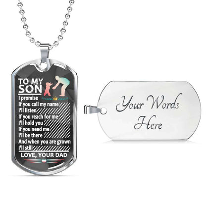 Son Dog Tag, Dog Tag For Son, Gift For Son, Son Necklace, Father And Son Dog Tag-119 Gifts For Son Rakva