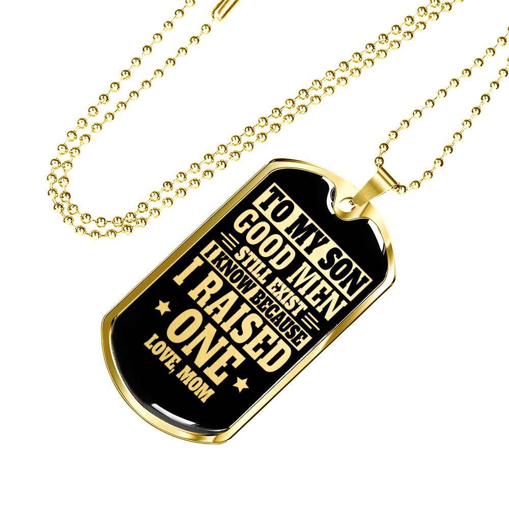 Son Dog Tag, Dog Tag For Son, Gift For Son, Son Necklace, Father And Son Dog Tag-12 Gifts For Son Rakva