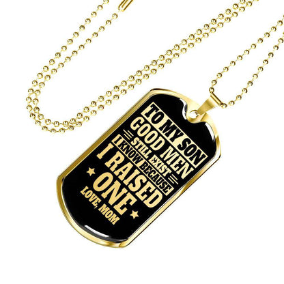 Son Dog Tag, Dog Tag For Son, Gift For Son, Son Necklace, Father And Son Dog Tag-12 Gifts For Son Rakva