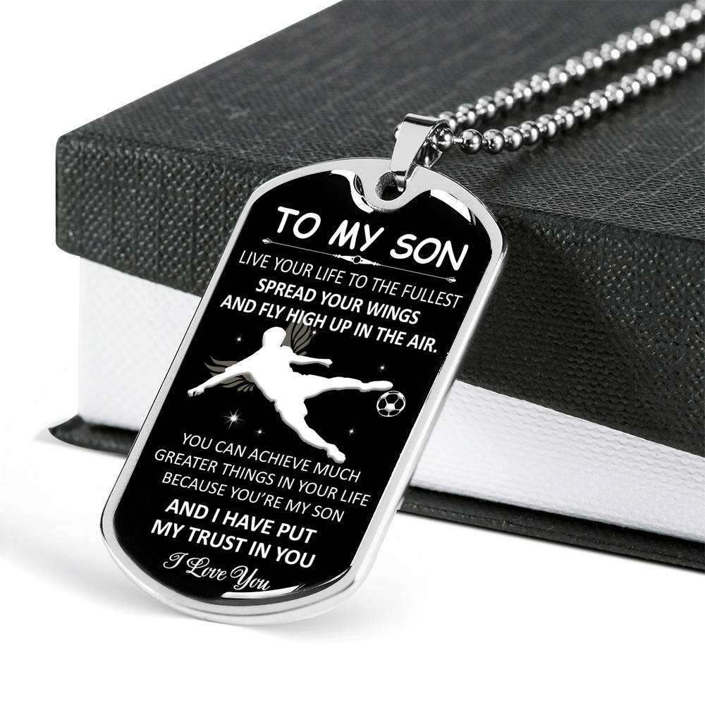 Son Dog Tag, Dog Tag For Son, Gift For Son, Son Necklace, Father And Son Dog Tag-120 Gifts For Son Rakva