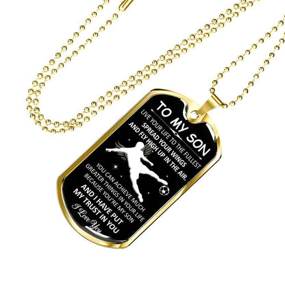 Son Dog Tag, Dog Tag For Son, Gift For Son, Son Necklace, Father And Son Dog Tag-120 Gifts For Son Rakva