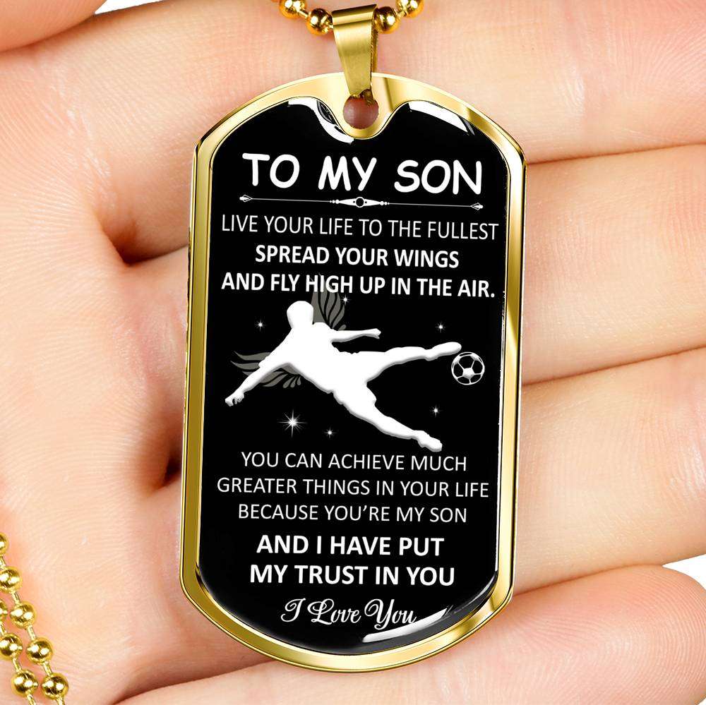 Son Dog Tag, Dog Tag For Son, Gift For Son, Son Necklace, Father And Son Dog Tag-120 Gifts For Son Rakva
