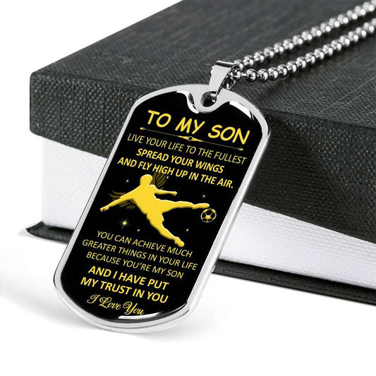 Son Dog Tag, Dog Tag For Son, Gift For Son, Son Necklace, Father And Son Dog Tag-121 Gifts For Son Rakva
