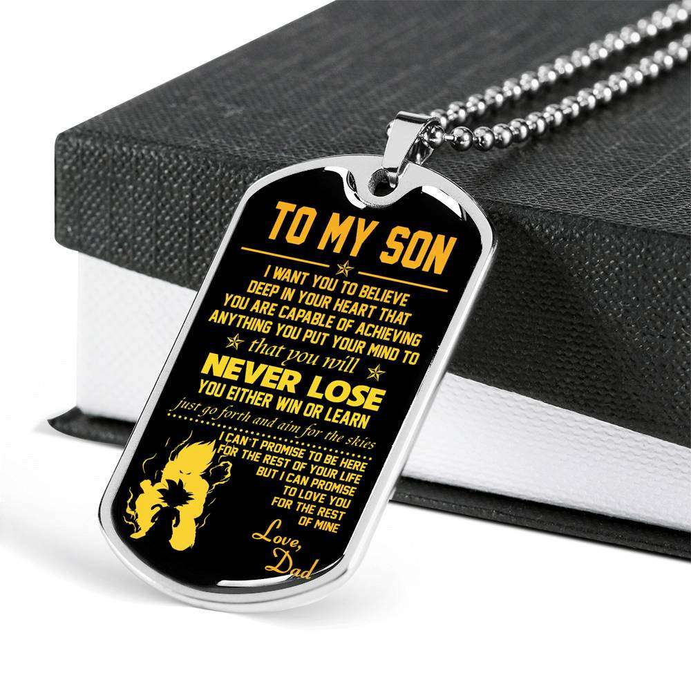 Son Dog Tag, Dog Tag For Son, Gift For Son, Son Necklace, Father And Son Dog Tag-122 Gifts For Son Rakva