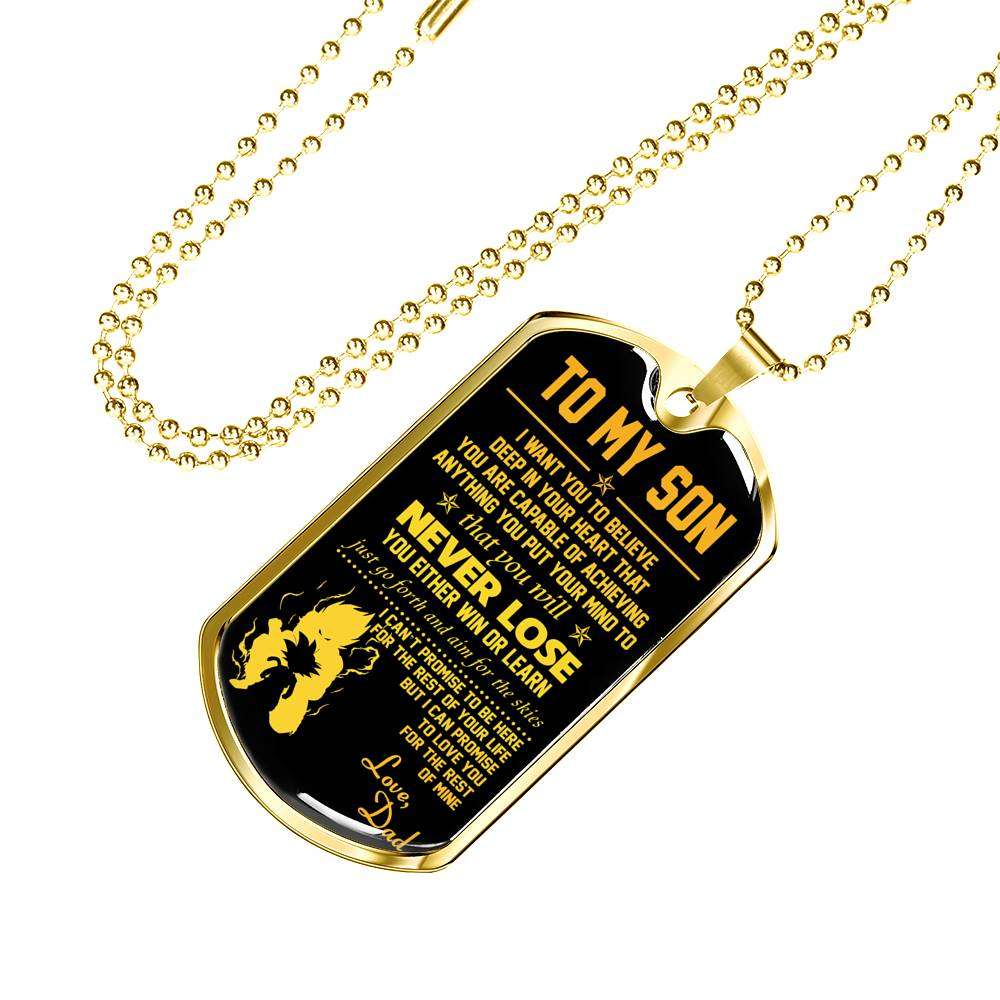Son Dog Tag, Dog Tag For Son, Gift For Son, Son Necklace, Father And Son Dog Tag-122 Gifts For Son Rakva