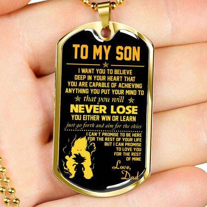 Son Dog Tag, Dog Tag For Son, Gift For Son, Son Necklace, Father And Son Dog Tag-122 Gifts For Son Rakva