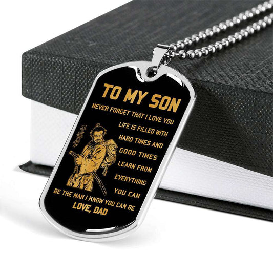 Son Dog Tag, Dog Tag For Son, Gift For Son, Son Necklace, Father And Son Dog Tag-124 Gifts For Son Rakva