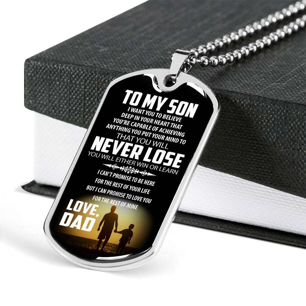 Son Dog Tag, Dog Tag For Son, Gift For Son, Son Necklace, Father And Son Dog Tag-125 Gifts For Son Rakva