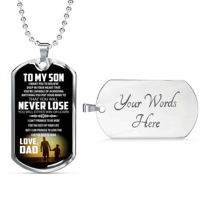 Son Dog Tag, Dog Tag For Son, Gift For Son, Son Necklace, Father And Son Dog Tag-125 Gifts For Son Rakva