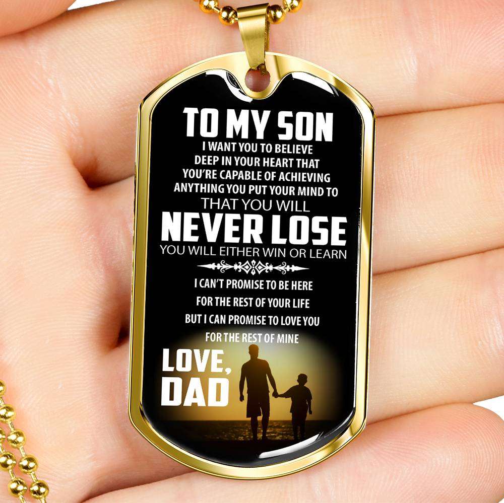 Son Dog Tag, Dog Tag For Son, Gift For Son, Son Necklace, Father And Son Dog Tag-125 Gifts For Son Rakva