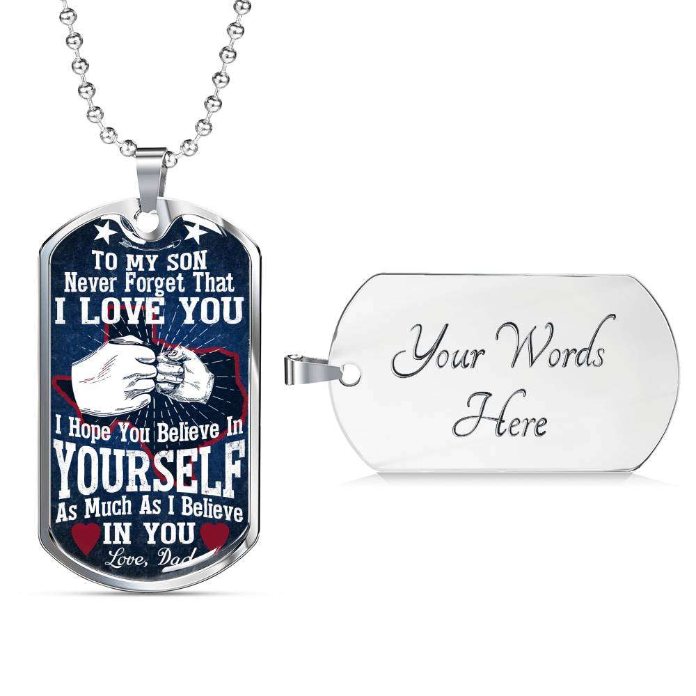 Son Dog Tag, Dog Tag For Son, Gift For Son, Son Necklace, Father And Son Dog Tag-128 Gifts For Son Rakva