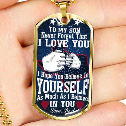 Son Dog Tag, Dog Tag For Son, Gift For Son, Son Necklace, Father And Son Dog Tag-128 Gifts For Son Rakva