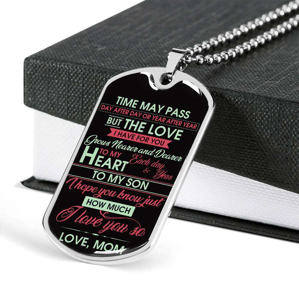 Son Dog Tag, Dog Tag For Son, Gift For Son, Son Necklace, Father And Son Dog Tag-129 Gifts For Son Rakva