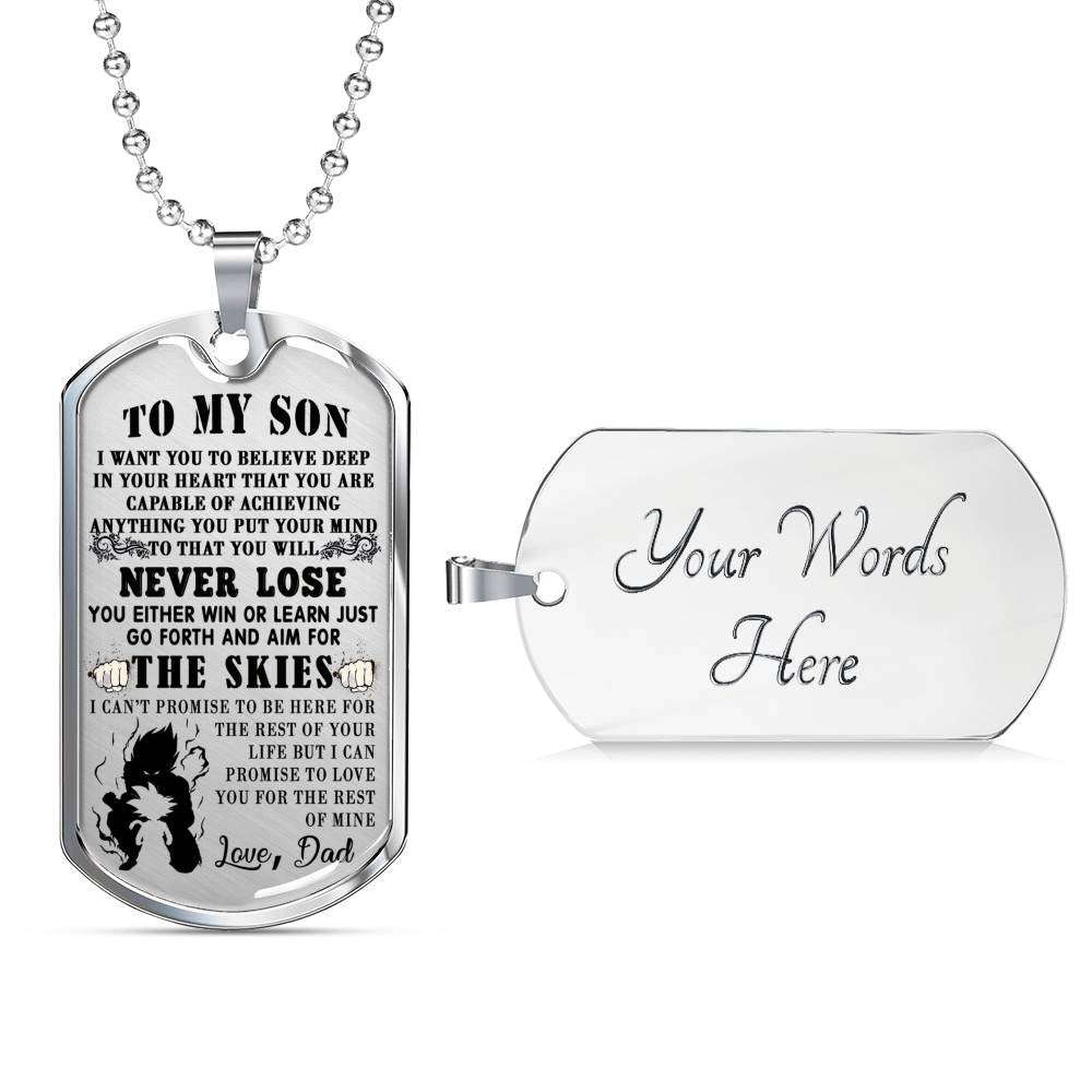 Son Dog Tag, Dog Tag For Son, Gift For Son, Son Necklace, Father And Son Dog Tag-13 Gifts For Son Rakva