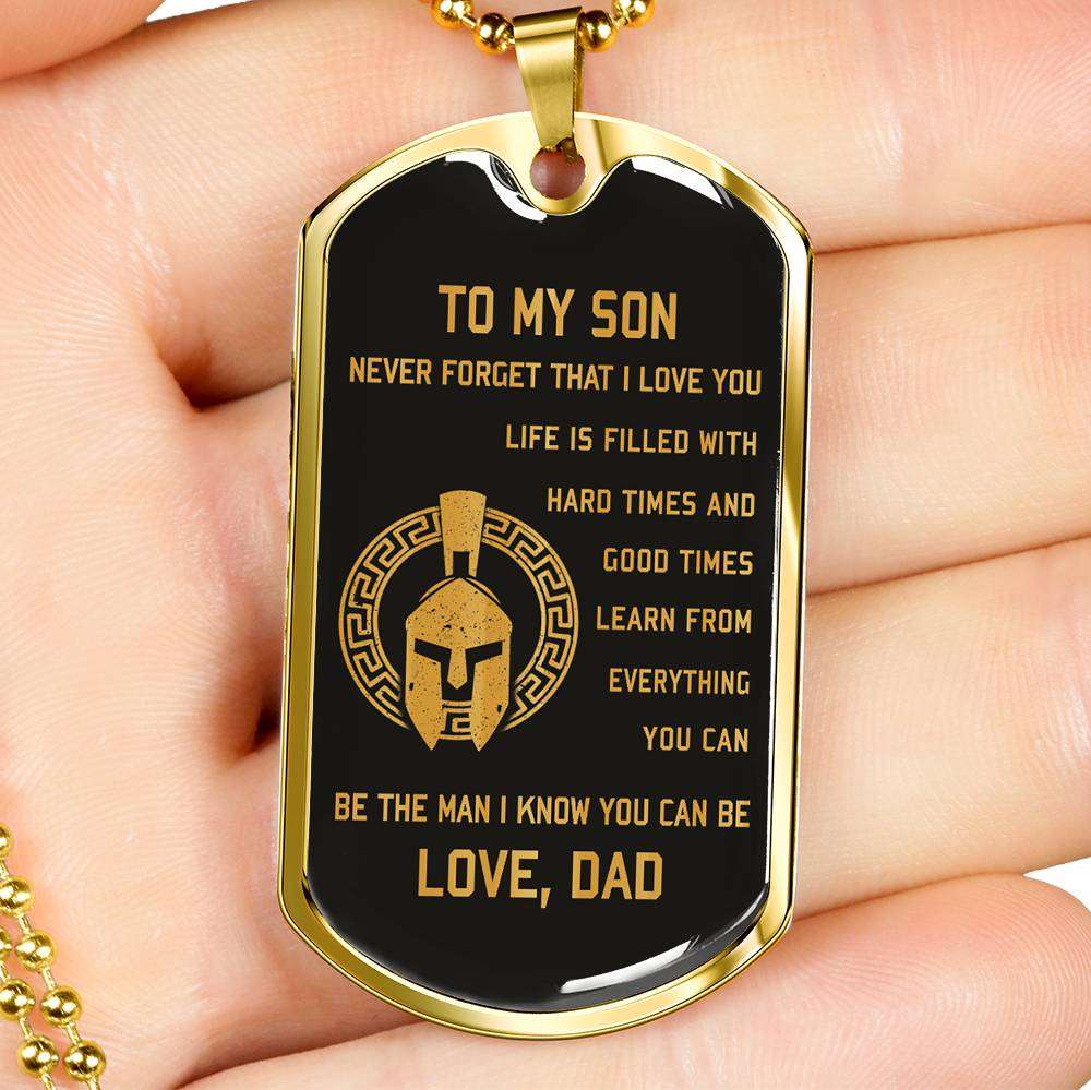 Son Dog Tag, Dog Tag For Son, Gift For Son, Son Necklace, Father And Son Dog Tag-130 Gifts For Son Rakva