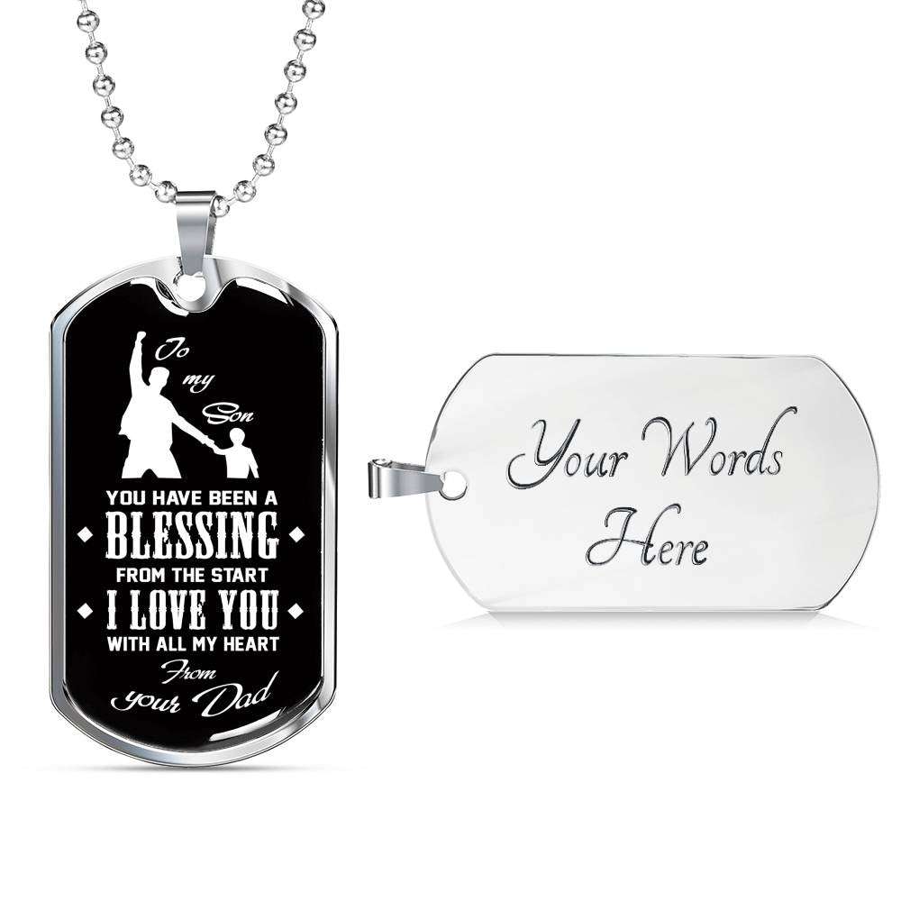 Son Dog Tag, Dog Tag For Son, Gift For Son, Son Necklace, Father And Son Dog Tag-131 Gifts For Son Rakva