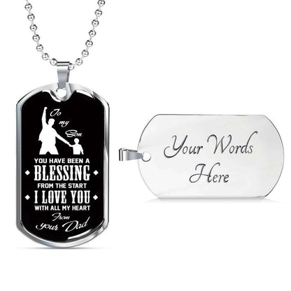 Son Dog Tag, Dog Tag For Son, Gift For Son, Son Necklace, Father And Son Dog Tag-131 Gifts For Son Rakva