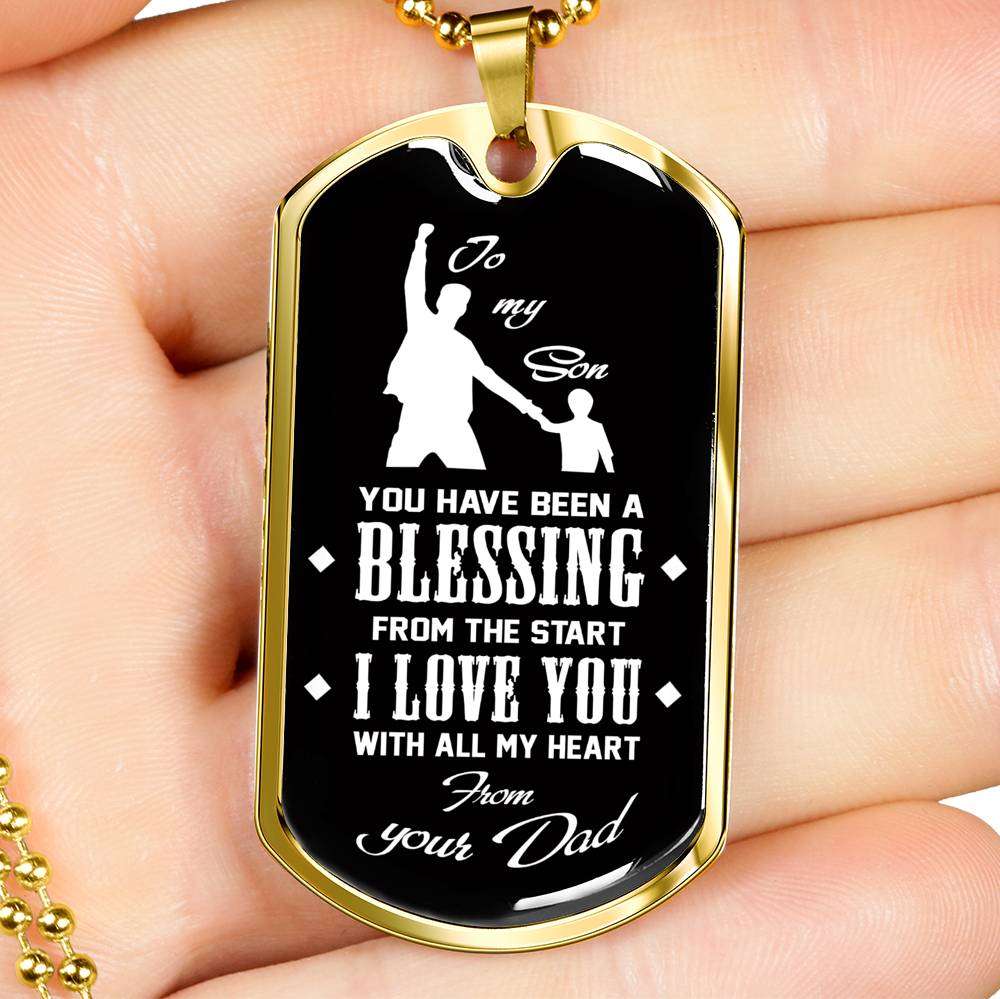 Son Dog Tag, Dog Tag For Son, Gift For Son, Son Necklace, Father And Son Dog Tag-131 Gifts For Son Rakva