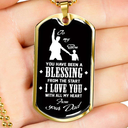 Son Dog Tag, Dog Tag For Son, Gift For Son, Son Necklace, Father And Son Dog Tag-131 Gifts For Son Rakva