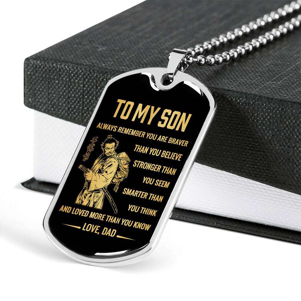 Son Dog Tag, Dog Tag For Son, Gift For Son, Son Necklace, Father And Son Dog Tag-132 Gifts For Son Rakva