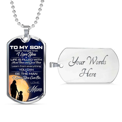 Son Dog Tag, Dog Tag For Son, Gift For Son, Son Necklace, Father And Son Dog Tag-133 Gifts For Son Rakva