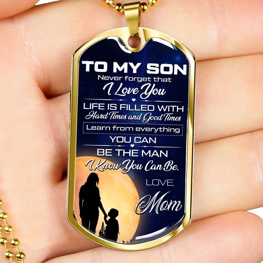 Son Dog Tag, Dog Tag For Son, Gift For Son, Son Necklace, Father And Son Dog Tag-133 Gifts For Son Rakva