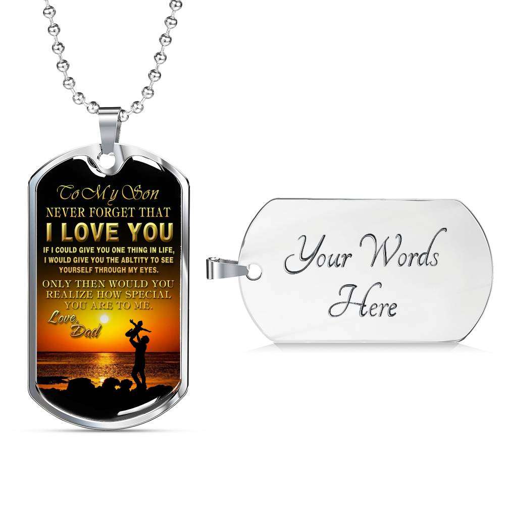 Son Dog Tag, Dog Tag For Son, Gift For Son, Son Necklace, Father And Son Dog Tag-134 Gifts For Son Rakva