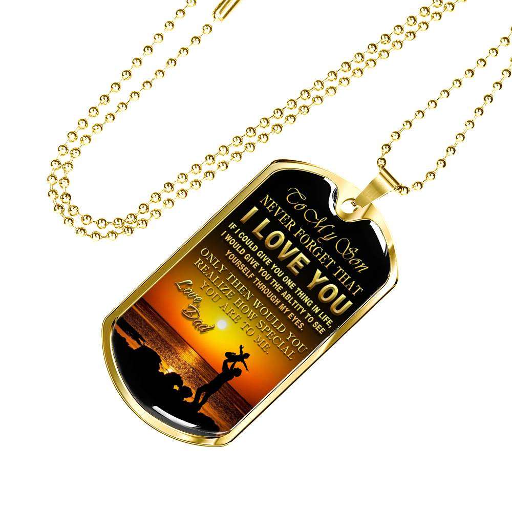Son Dog Tag, Dog Tag For Son, Gift For Son, Son Necklace, Father And Son Dog Tag-134 Gifts For Son Rakva