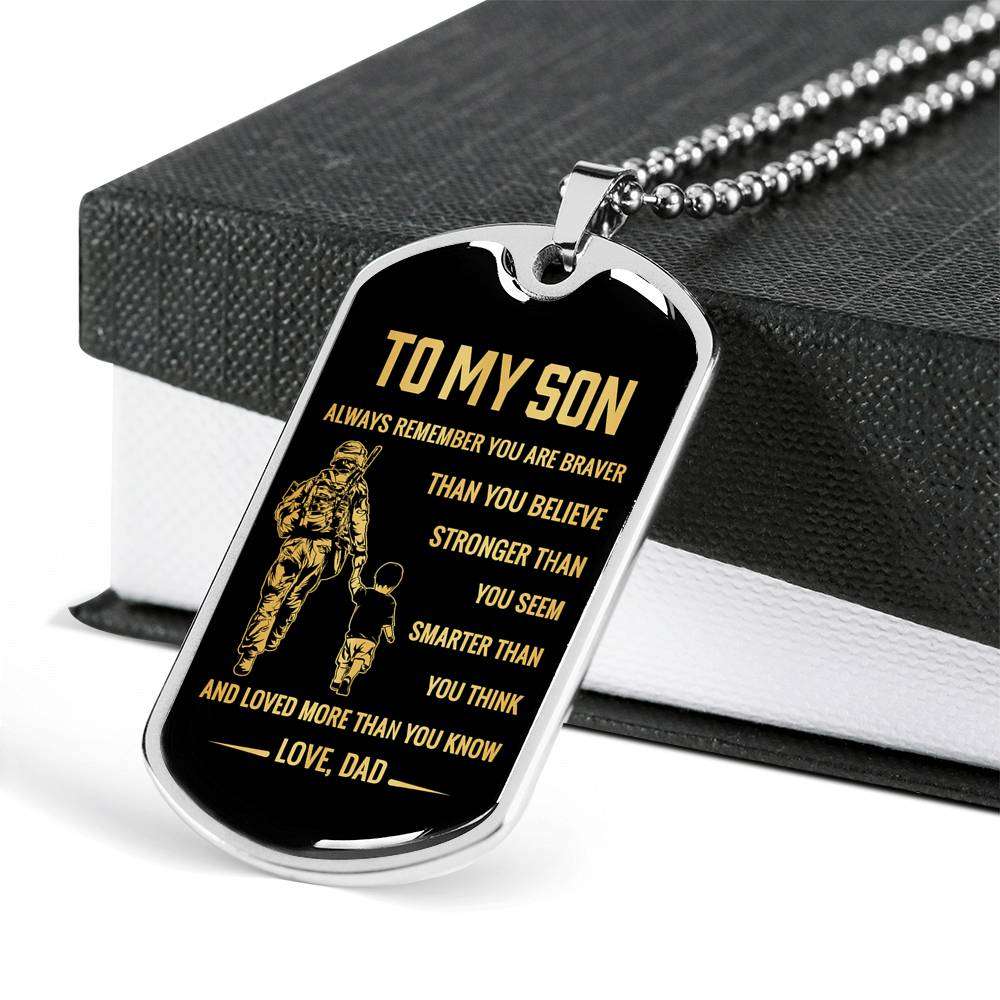 Son Dog Tag, Dog Tag For Son, Gift For Son, Son Necklace, Father And Son Dog Tag-137 Gifts For Son Rakva