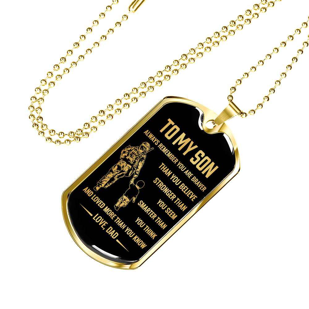 Son Dog Tag, Dog Tag For Son, Gift For Son, Son Necklace, Father And Son Dog Tag-137 Gifts For Son Rakva