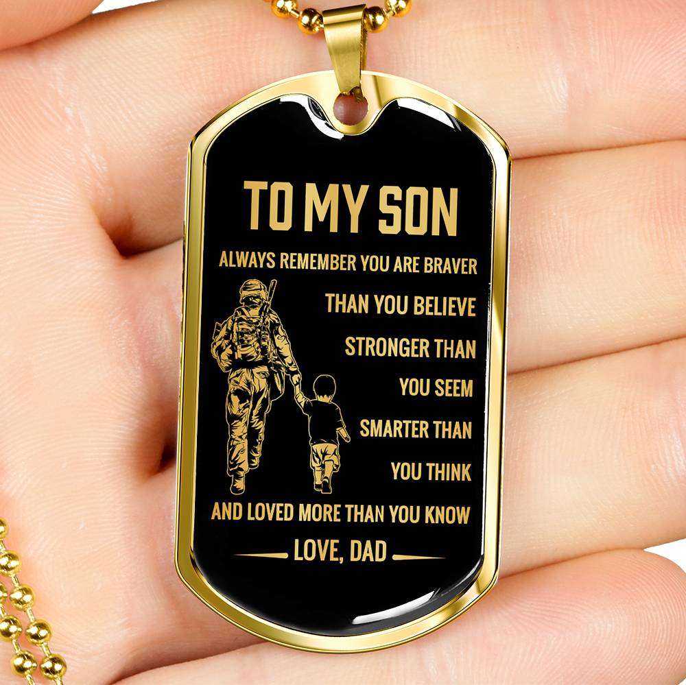 Son Dog Tag, Dog Tag For Son, Gift For Son, Son Necklace, Father And Son Dog Tag-137 Gifts For Son Rakva