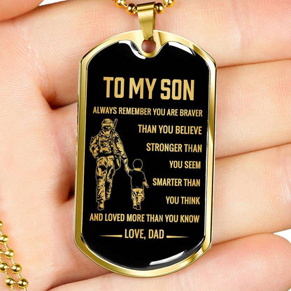 Son Dog Tag, Dog Tag For Son, Gift For Son, Son Necklace, Father And Son Dog Tag-137 Gifts For Son Rakva