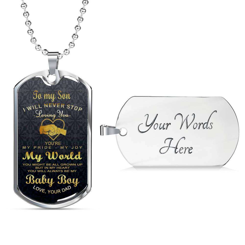 Son Dog Tag, Dog Tag For Son, Gift For Son, Son Necklace, Father And Son Dog Tag-138 Gifts For Son Rakva