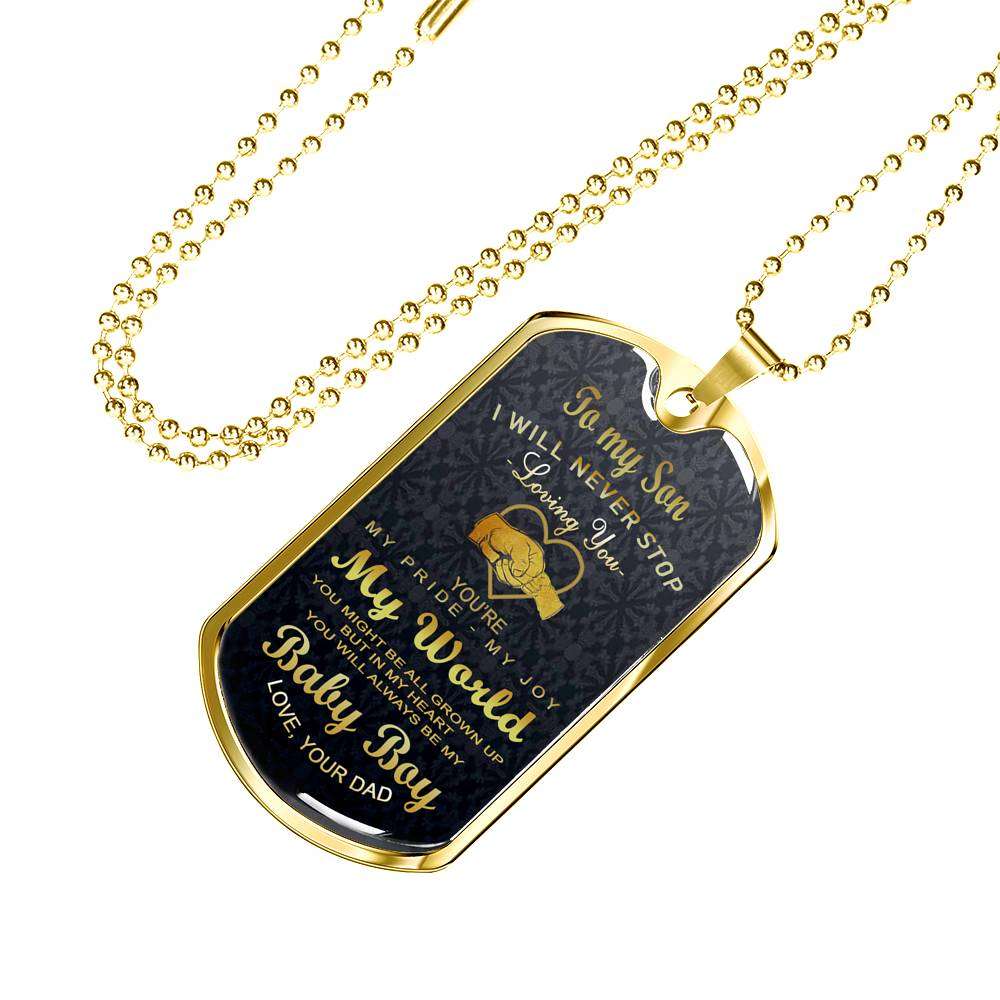 Son Dog Tag, Dog Tag For Son, Gift For Son, Son Necklace, Father And Son Dog Tag-138 Gifts For Son Rakva