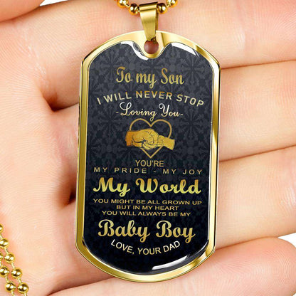 Son Dog Tag, Dog Tag For Son, Gift For Son, Son Necklace, Father And Son Dog Tag-138 Gifts For Son Rakva