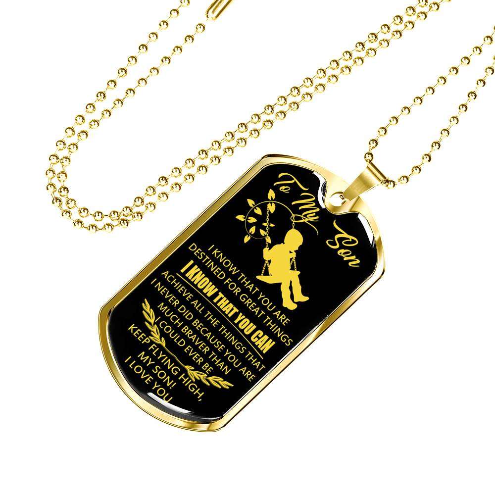 Son Dog Tag, Dog Tag For Son, Gift For Son, Son Necklace, Father And Son Dog Tag-140 Gifts For Son Rakva