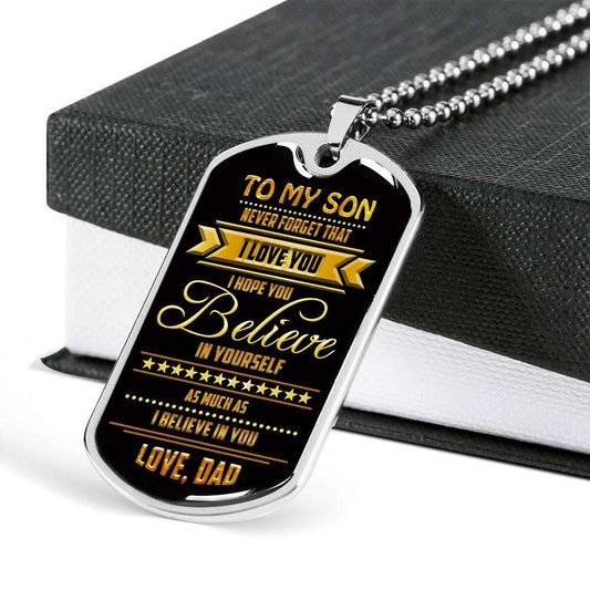 Son Dog Tag, Dog Tag For Son, Gift For Son, Son Necklace, Father And Son Dog Tag-141 Gifts For Son Rakva