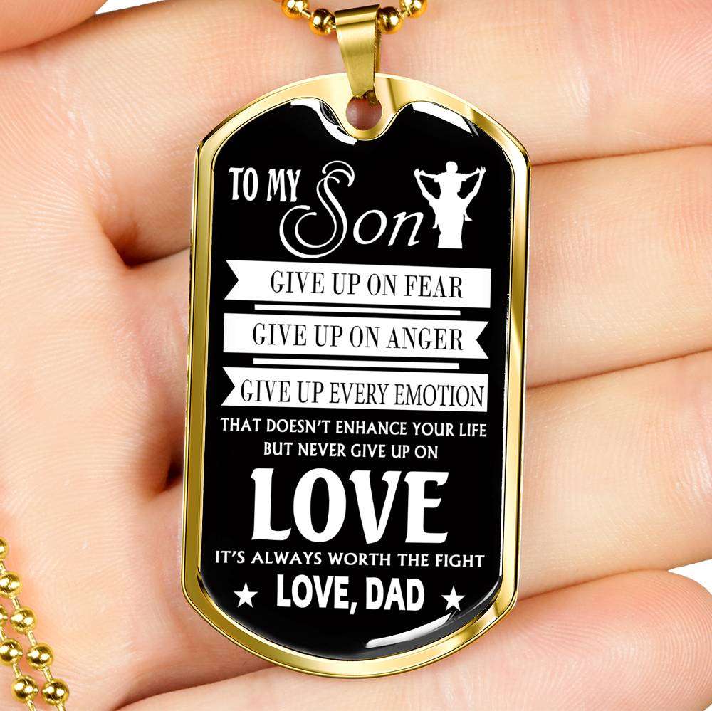 Son Dog Tag, Dog Tag For Son, Gift For Son, Son Necklace, Father And Son Dog Tag-150 Gifts For Son Rakva