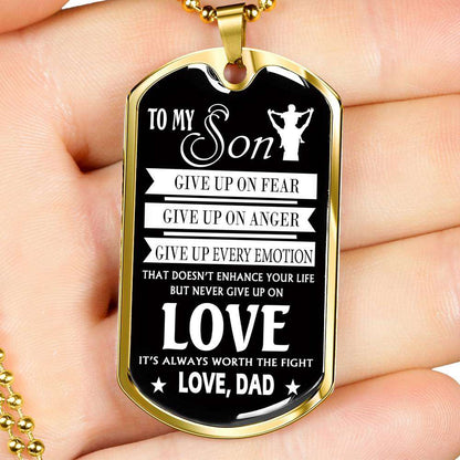 Son Dog Tag, Dog Tag For Son, Gift For Son, Son Necklace, Father And Son Dog Tag-150 Gifts For Son Rakva