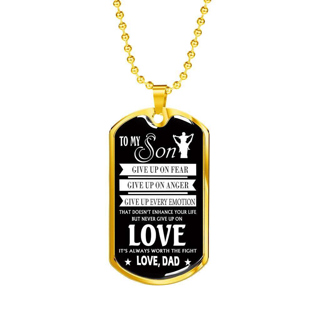 Son Dog Tag, Dog Tag For Son, Gift For Son, Son Necklace, Father And Son Dog Tag-150 Gifts For Son Rakva